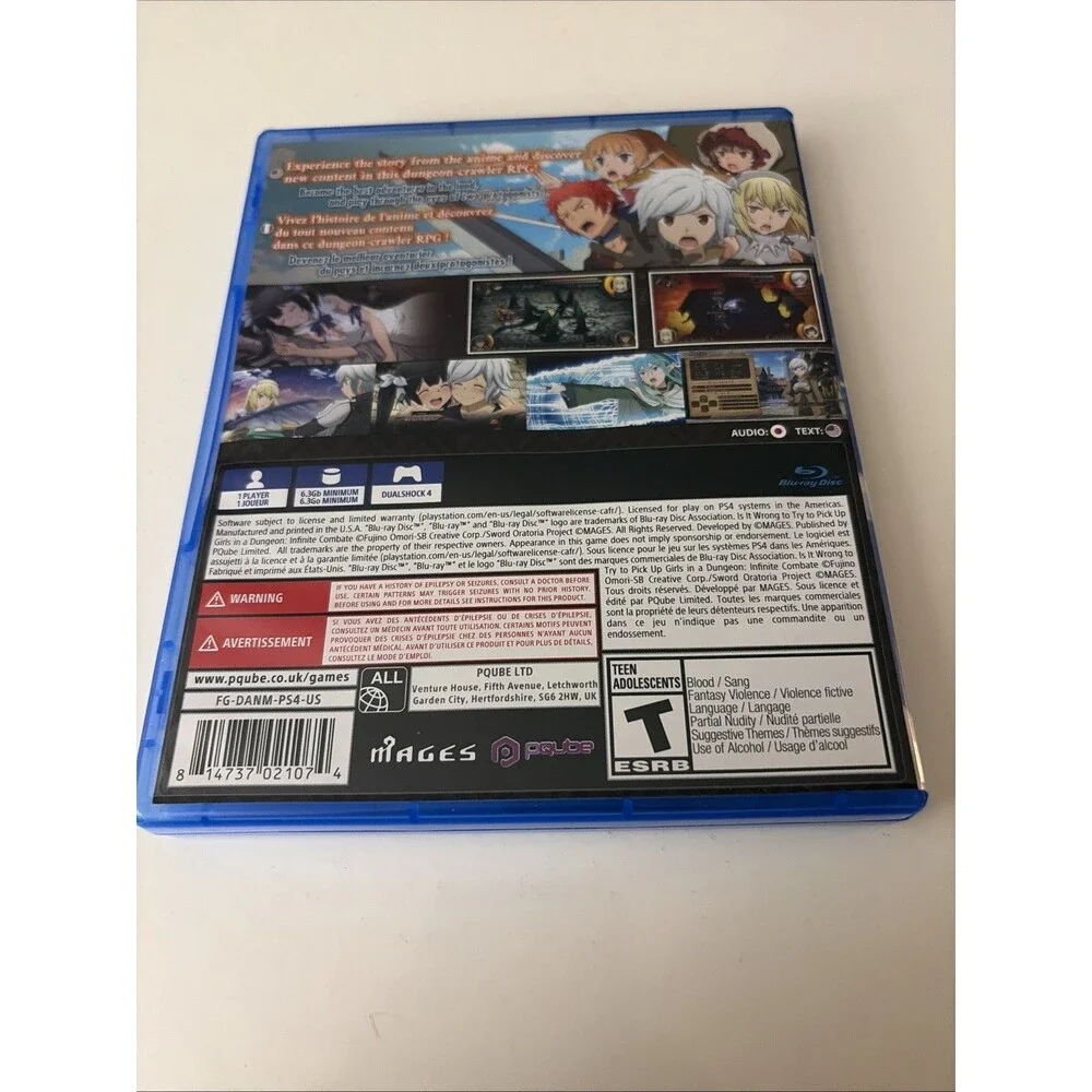 Is It Wrong to Try To Pick Up Girls In A Dungeon - PS4 - Anime - Brand New